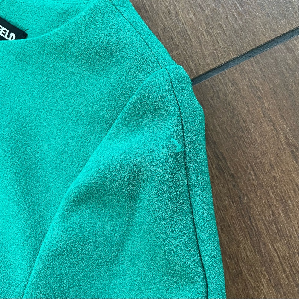 Karl Lagerfeld, size 10, green dress with tulip sleeves - Picture 7 of 9